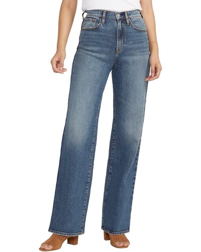 Silver Jeans Co. Highly Desirable High Waist Wide Leg Jeans - Blue