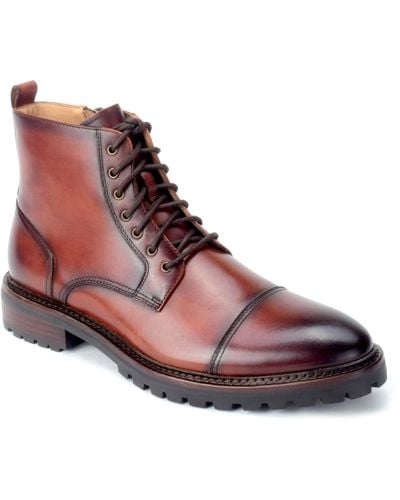 Warfield & Grand Tinley Cap Toe Boot - Brown