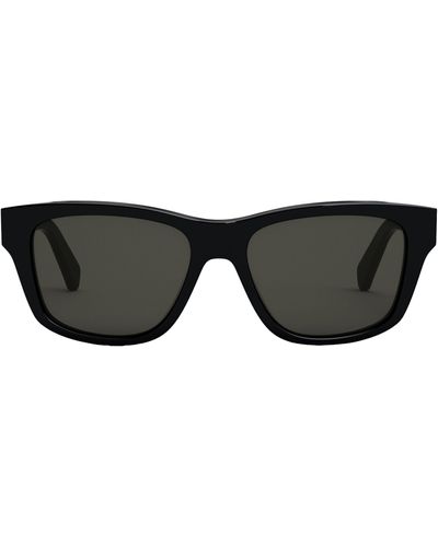 Celine 55mm Rectangular Sunglasses - Black