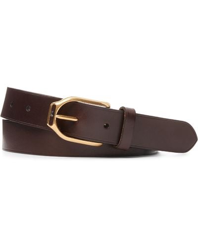 Ralph Lauren Purple Label Welington Leather Belt - Brown