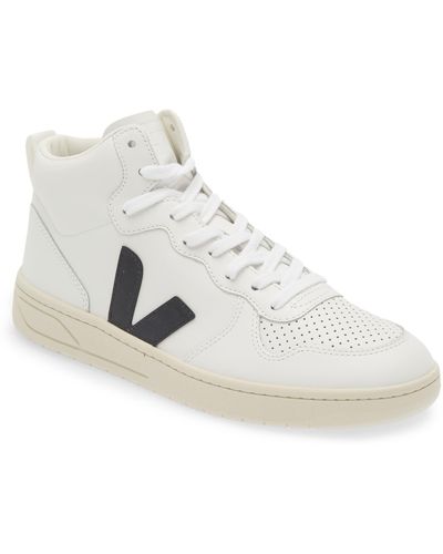 Veja V-15 High Top Sneaker - White