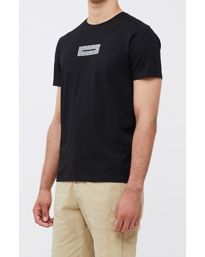 French Connection Repeat Logo Organic Cotton Graphic T-shirt - Black