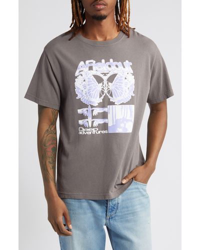 Afield Out Unknown Cotton Graphic T-shirt - Gray