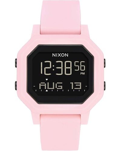 Nixon Siren Digital Recycled Plastic Strap Watch - Black