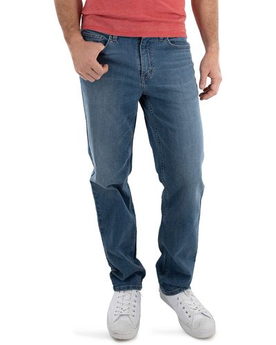 DEVIL-DOG DUNGAREES Relaxed Straight Leg Jeans - Blue