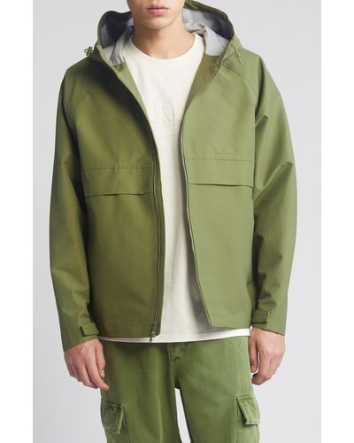 Saturdays NYC Gisel Water Resistant Windbreaker Jacket - Green