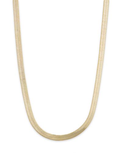 Melinda Maria Herringbone Chain Necklace - White