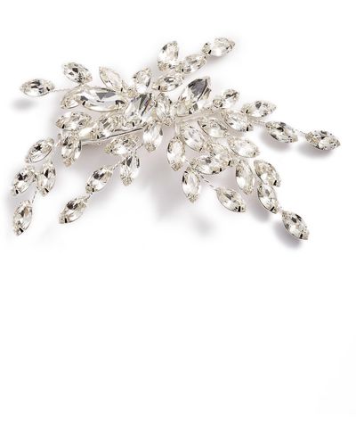 Brides & Hairpins Isadora Crystal Hair Clip - White