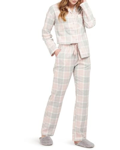 Barbour Ellery Tartan Cotton Pajamas - Natural