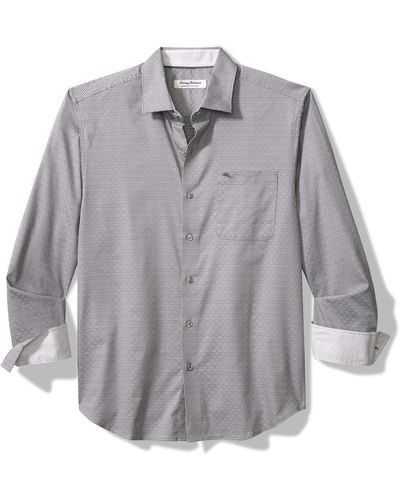 Tommy Bahama Sarasota Stretch Ventura Islandzone Stripe Stretch Button-up Shirt - Gray