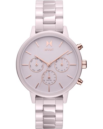 MVMT Nova Ceramic Chronograph Bracelet Watch - Pink