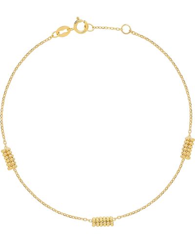 Bony Levy 14k Gold Bead Station Bracelet - White