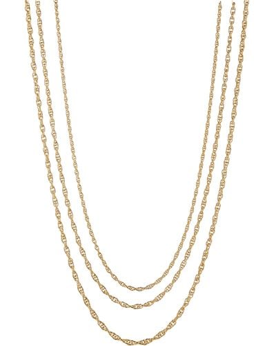 Nadri Florence Triple Layered Necklace - White