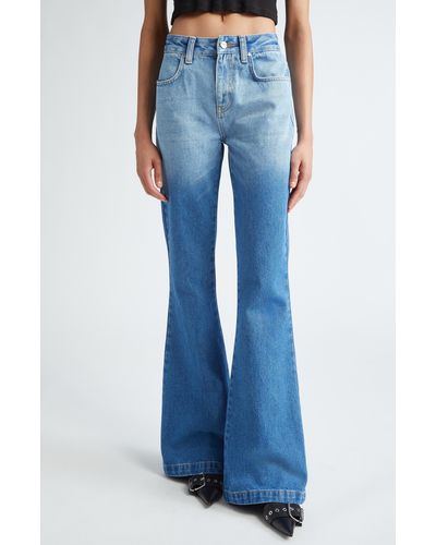 Dion Lee Faded Bootcut Jeans - Blue