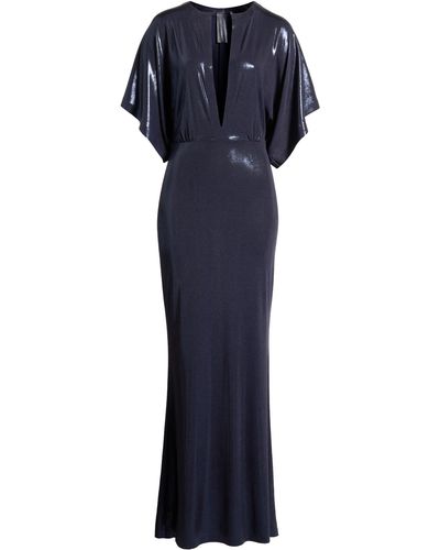 Norma Kamali Obie Cover-up Gown - Blue