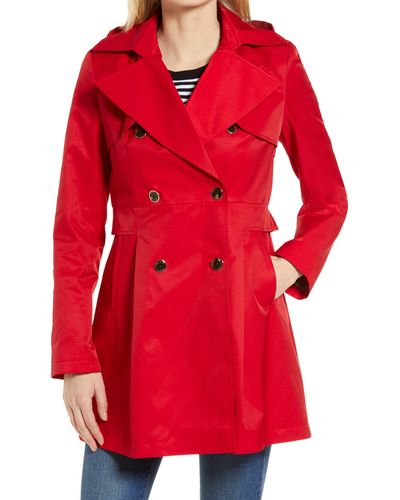 via spiga water repellent hooded raincoat