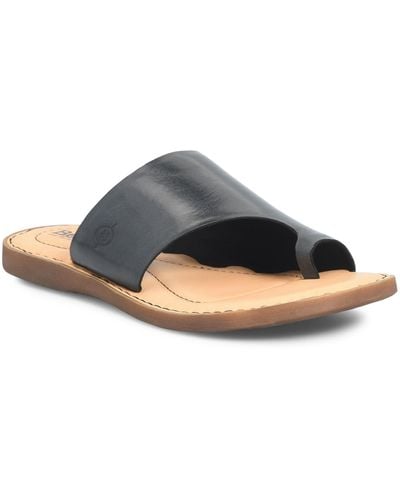 Børn Hinti Toe Loop Slide Sandal - Black