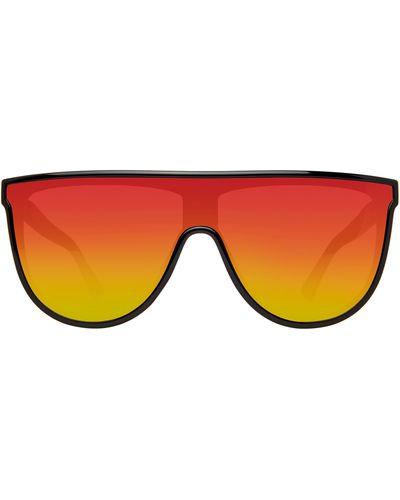 Kurt Geiger Regent 99mm Oversize Shield Sunglasses - Orange