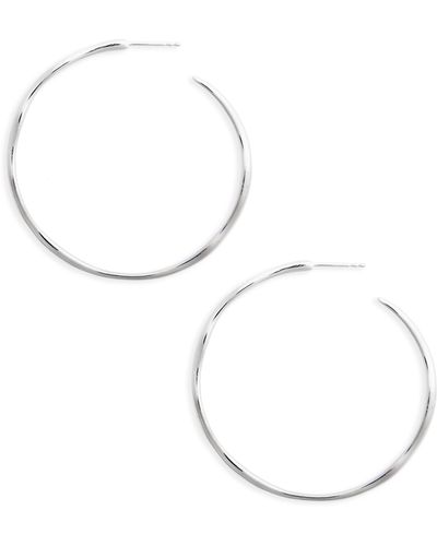 Ippolita Large squiggle Sterling Hoop Earrings At Nordstrom - White