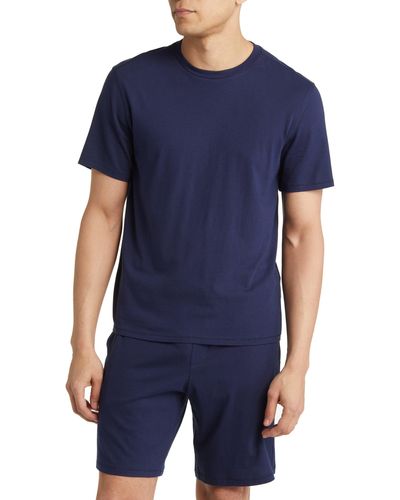 Nordstrom Organic Cotton & Modal Crewneck T-shirt - Blue