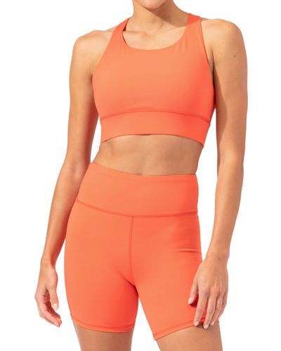 Threads For Thought Strappy Sports Bra - Orange