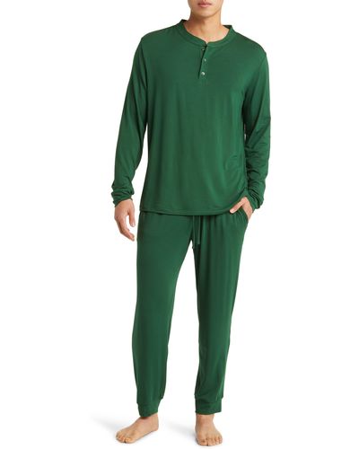 Eberjey Henry Jersey Pajamas - Green