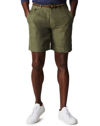 Billy Reid Moore Linen Shorts - Green