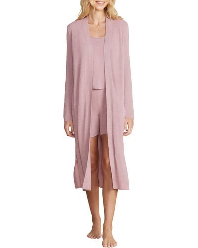 Barefoot Dreams Everything Cozychic Ultra Lite Open Front Cardigan - Pink