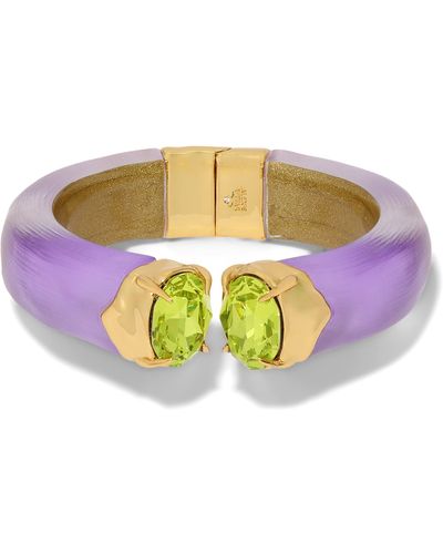 Alexis Bonbon Crystal Lucite Hinged Bracelet - Multicolor
