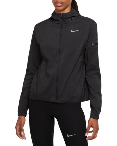 Nike Impossibly Light Packable Zip-up Hooded Jacket - Black