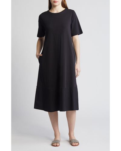 Masai Nacala Cotton A-line Midi Dress - Black