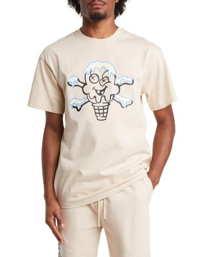 ICECREAM Iceberg Cotton Graphic T-shirt - Natural