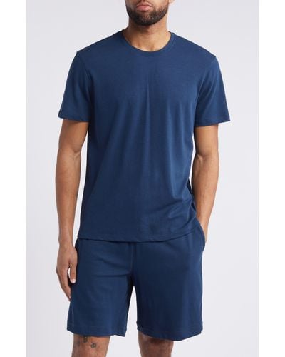 Daniel Buchler Crewneck Pajama T-shirt - Blue