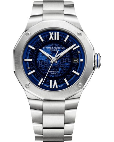 Baume & Mercier Riviera 10616 Automatic Bracelet Watch - Gray
