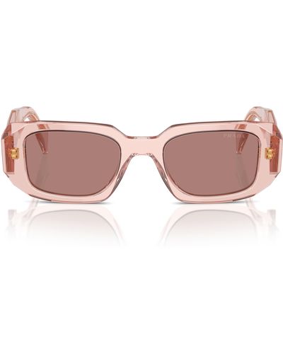 Prada Runway 49mm Rectangular Sunglasses - Pink