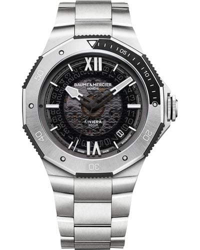 Baume & Mercier Riviera 10717 Automatic Bracelet Watch - Gray