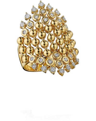 Hueb Bubbles Diamond Ring - Metallic