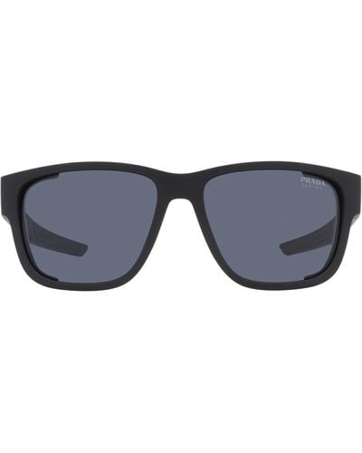 Prada 59mm Pillow Sunglasses - Blue