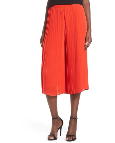 Storee Pleated Culottes - Red