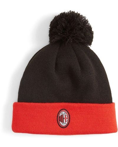 PUMA Ac Milan Fan Pom Knit Hat At Nordstrom - Red