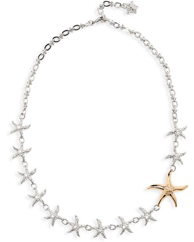 Versace Barocco Starfish Necklace - White
