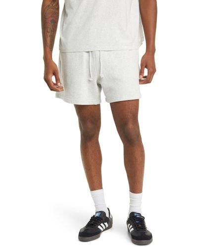 Elwood Core Organic Cotton Brushed Terry Sweat Shorts - White