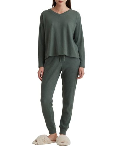 Papinelle Super Soft Thermal Knit Pajamas - Green
