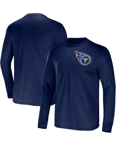 NFL X DARIUS RUCKER Collection By Fanatics Tennessee Titans Team Long Sleeve Pocket T-shirt At Nordstrom - Blue