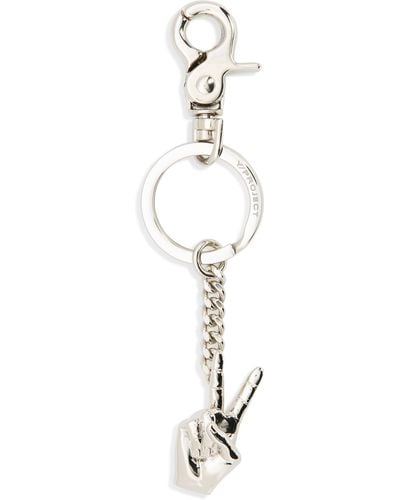 Y. Project Mini Peace Key Ring - White