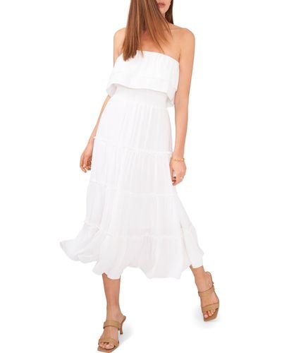 1.STATE Strapless Maxi Dress - White