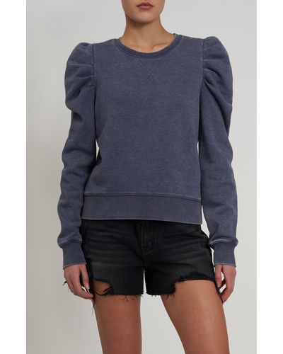 Rebecca Minkoff Janine Puff Sleeve Sweatshirt - Blue