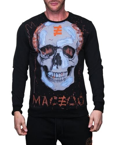 Maceoo Skull Graphic T-shirt - Black