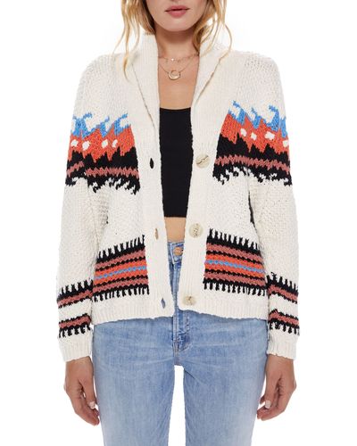 Mother The De Gaulle Shawl Collar Cardigan - White