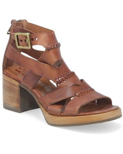 A.s.98 A. S.98 Alfred Ankle Strap Sandal - Brown